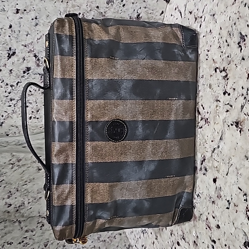 Fendi 2way bag. very clean inside. fading petina corner wear. 13x8x3inches